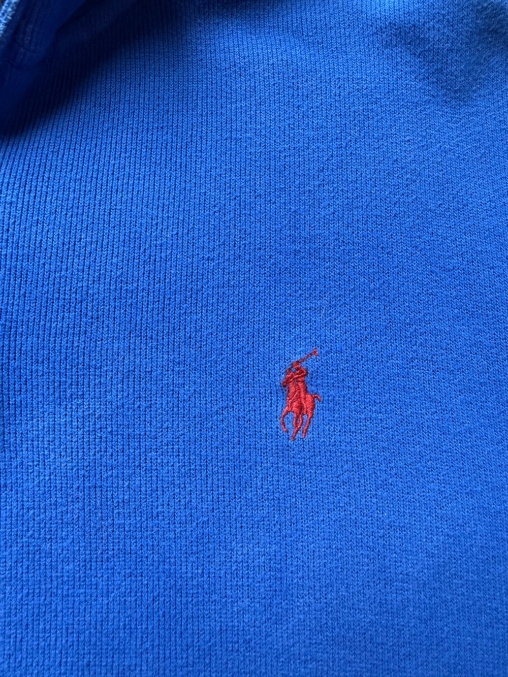 Polo Ralph Lauren Royal Blue Crewneck Cotton Men's Pullover Fit - Picture 4 of 5